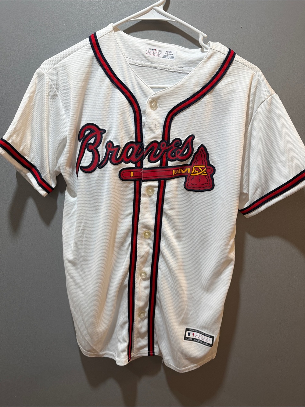Atlanta Braves Stitched MLB White Kids Baseball Jersey